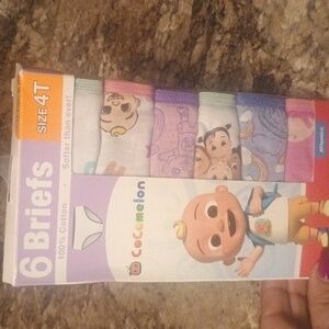 Disney Cocomelon Girls' Briefs panties Disney 4t Soft 100% Cotton.New
